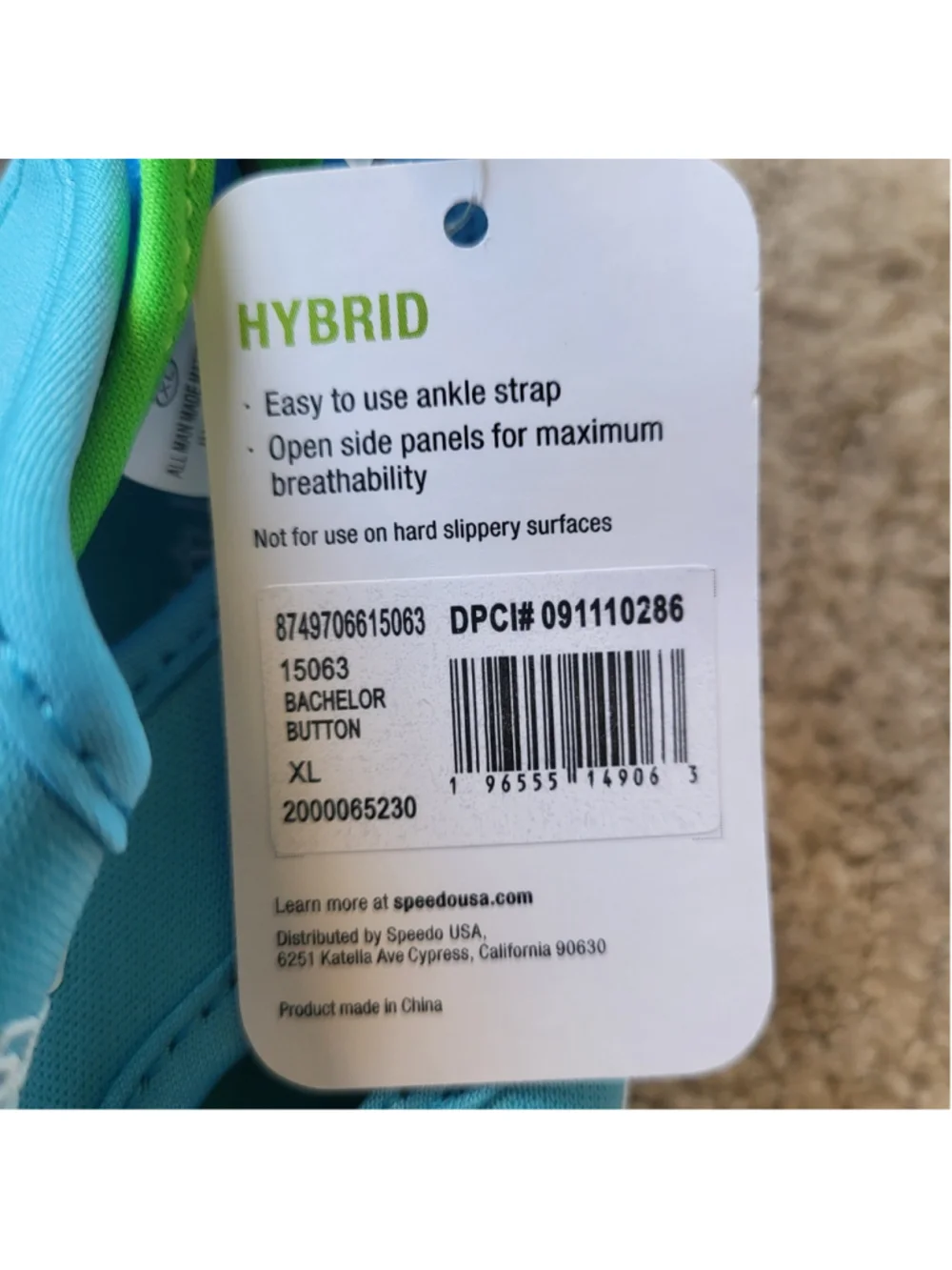 Boy’s Speedo Water Shoes – Green & Blue – Size XL (11-12) – NWT